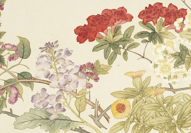 清董誥仙圃恒春 卷